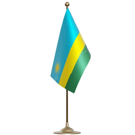 Rwanda Flag With Pole, Rwanda Flag Post, Rwanda Flag, Rwanda Flag With ...