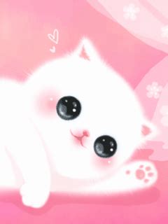 Kawaii Pink Cat Wallpaper - PetsWall