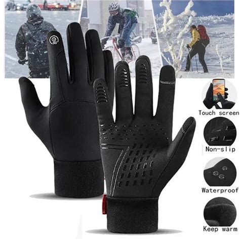 Winter Gloves Touch Screen Water Resistant Thermal for Running Cycling ...