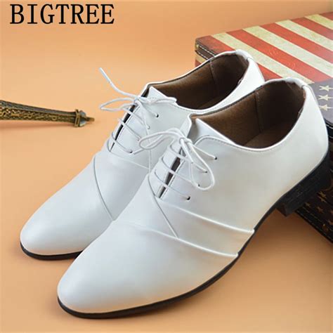 mens white dress shoes man wedding shoes men 2019 shoes leather formal ...