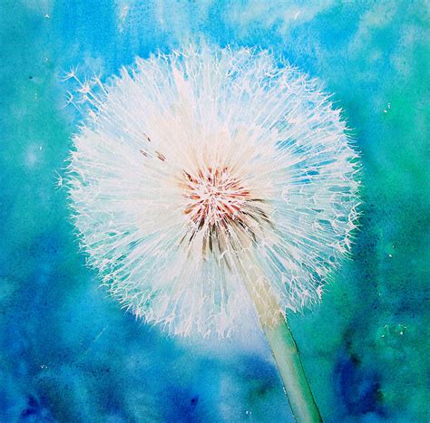 Jade Dandelion Painting by Ruth Harris - Pixels