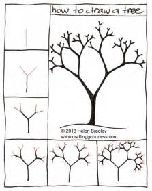 Step by step - how to draw a tree | Crafting Goodness