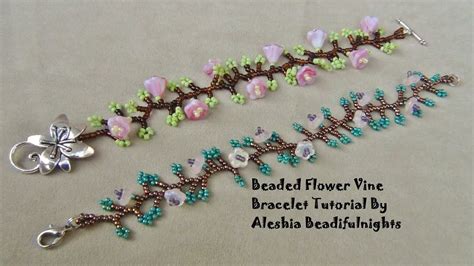 Beaded Flower Vine Bracelet Tutorial - YouTube