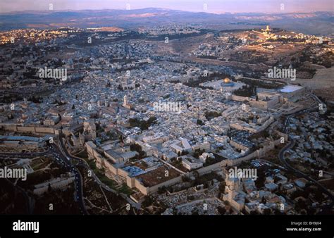 Israel, an aerial view of Jerusalem Old City Stock Photo - Alamy