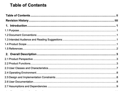 System Requirements Specification Template