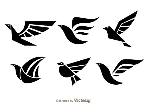 Bird Black Logo Vectors - Download Free Vector Art, Stock Graphics & Images