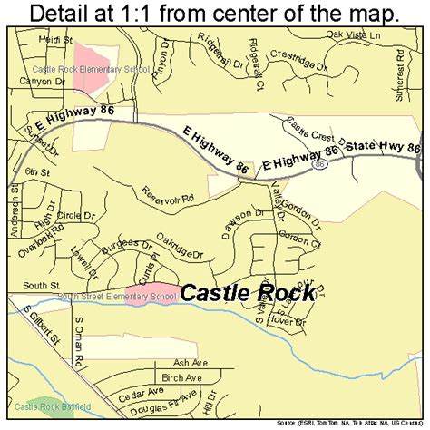 Castle Rock Colorado Street Map 0812415