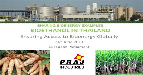 (PDF) SHARING BIOENERGY EXAMPLES BIOETHANOL IN THAILAND … · SHARING ...