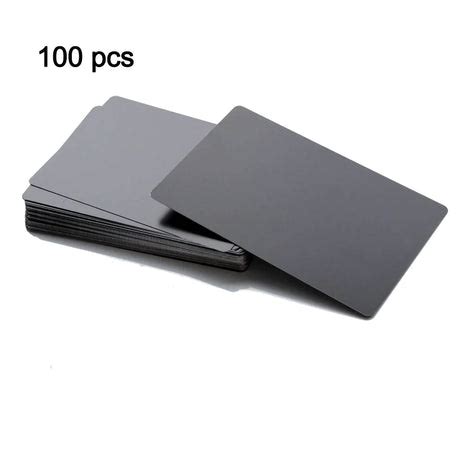 100 Pcs Blank Metal Business Card Aluminum Name Cards 86mm X 54mm