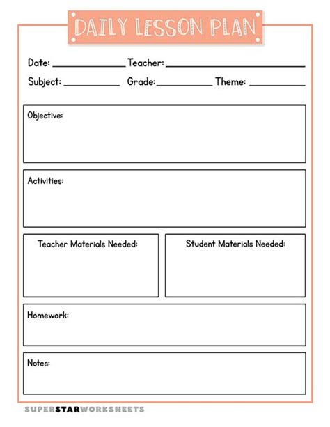 Free Printable Lesson Plan Templates [PDF, Word] Preschool,, 59% OFF