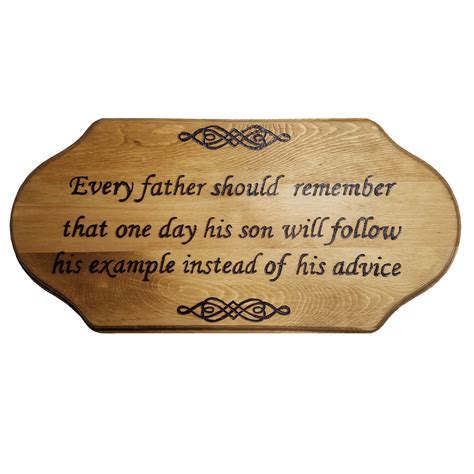 Wood Burned Plaque with Father Quote - Wood Burned Memories