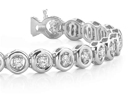 Floating Diamond Round Link Bracelet - Stevens Jewelers Inc