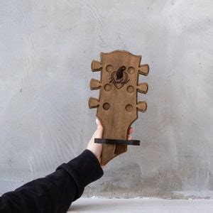 Wall Mount Guitar Holder, Custom Guitar Wall Rack, Wood Wall Guitar ...