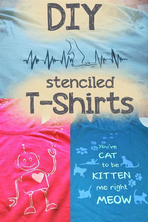 DIY Stenciled T-Shirts — Whimsy Scribble