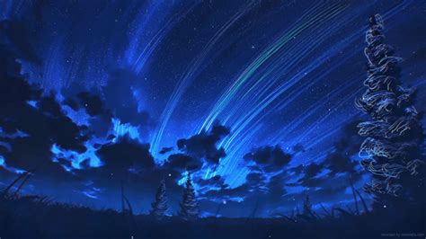 Starry Night Anime Wallpaper