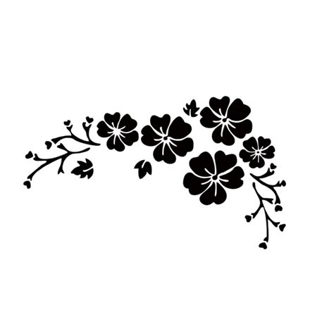 Car stying Flower Vinyl Car Decor Black Car Sticker Decal Window ...