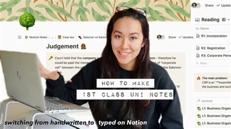 how to take university notes on laptop || my Notion templates - Pen ...