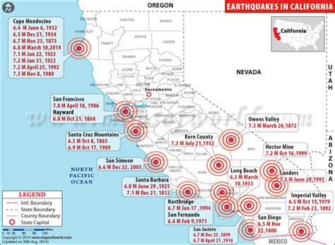 Ca Earthquake Map | World Map 07