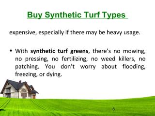 Buy synthetic turf types | PPT