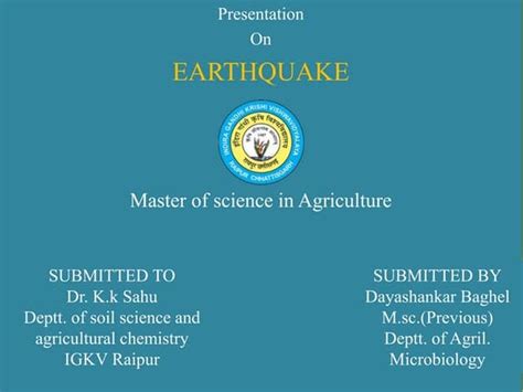 Earthquake and its causes | PPT