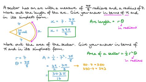 Area Of Sector Formula Radians