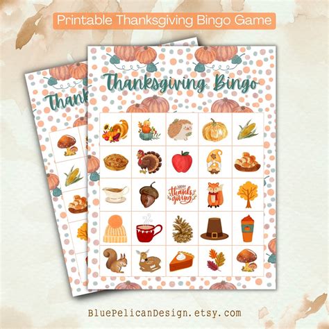 Thanksgiving Bingo Cards Thanksgiving Games Bingo Cards Thanksgiving ...