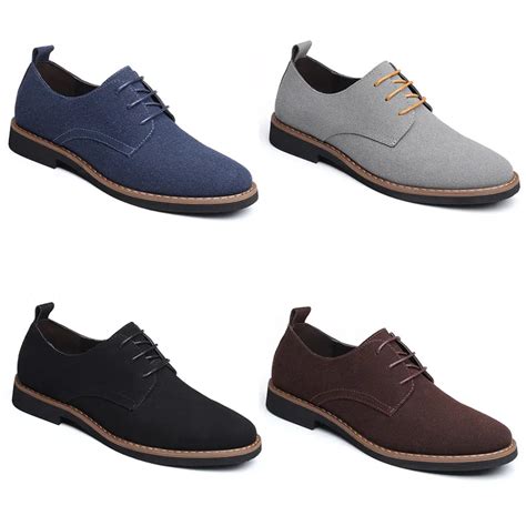 2023 Large Size Business Casual Mens Shoes Men Black Brown Blue Grey ...