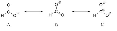 What are the major and minor resonance contributor(s) for the formate ...