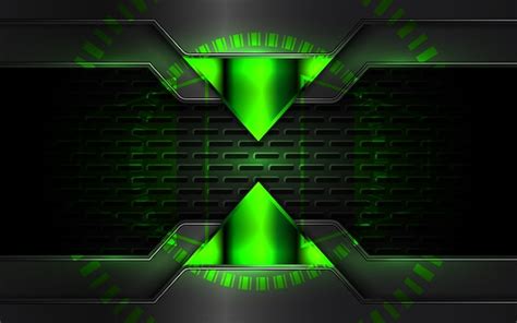 Premium Vector | Abstract futuristic black and green gaming background