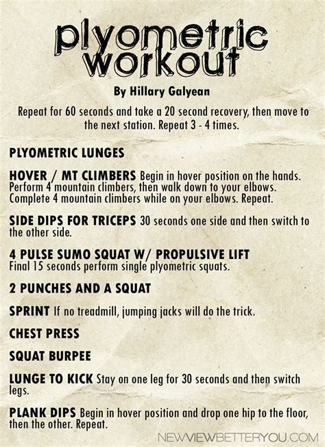 Plyometric Workout | Plyometrics | Pinterest