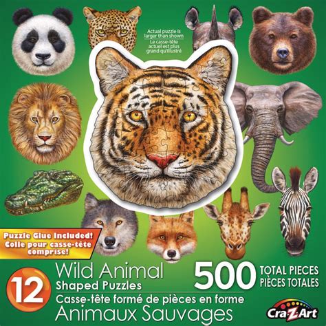 Cra-Z-Art 12 Wild Animal Shaped Puzzles, 500pcs | Walmart Canada