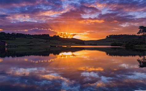 Sunset Reflection Lake Wallpapers - Wallpaper Cave