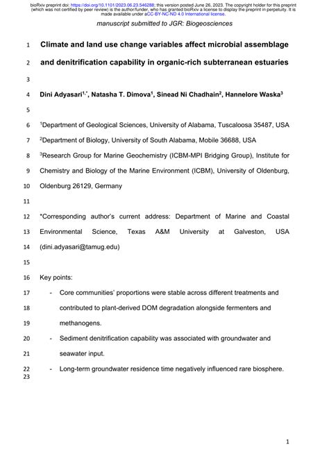 (PDF) Climate and land use change variables affect microbial assemblage ...