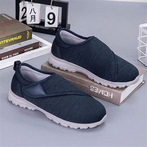 Diabetic Swollen Feet Shoes For Men, Wide Width Adjustable Strap Soft ...