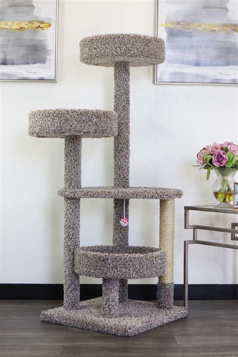 New Cat Condos Solid Wood Sturdy Cat Tower with Beds - New Cat Condos