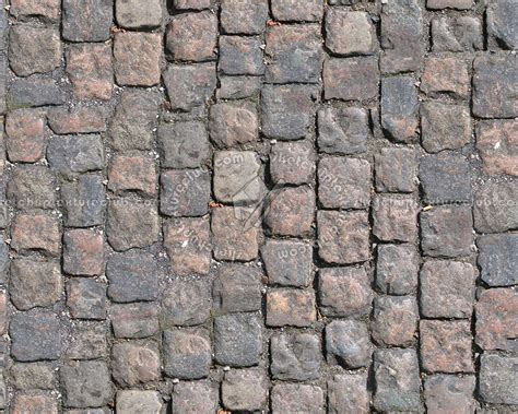 Damaged street paving cobblestone texture seamless 07446