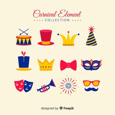 Free Vector | Carnival elements collection