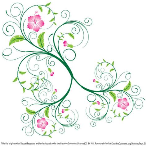 Free Swirl Floral Vector