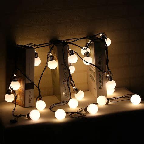 6M 20 Bulb Globe String Lights Outdoor/Indoor Decorative LED Light ...