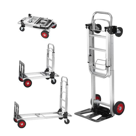 VEVOR 2-in-1 Aluminum Folding Hand Truck 400 lbs. Capacity heavy-duty ...