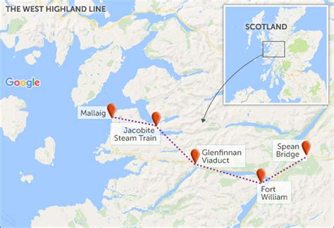 West Highland Line Scotland Map