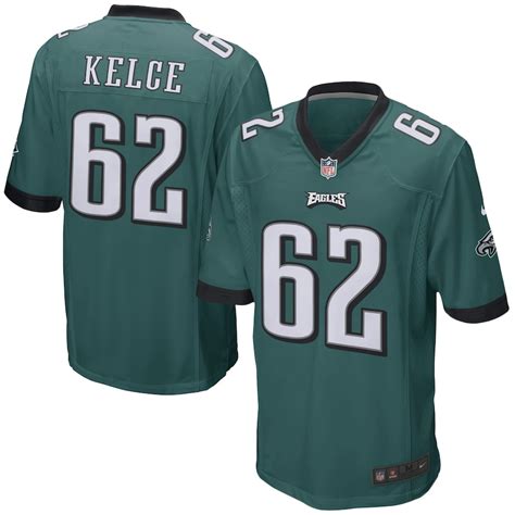 Men's Philadelphia Eagles Jason Kelce Nike Green Game Player Jersey