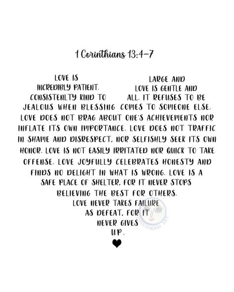 1 Corinthians 13 4 7 1 Corinthians 13 4 7 Printable Love Is Large