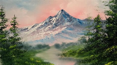 Mountain Nature Painting Easy Sunset - Mahilanya