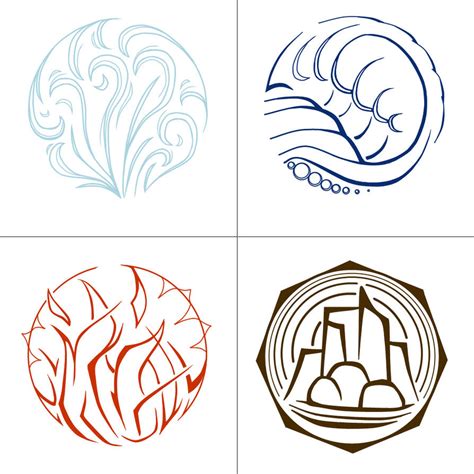 Elemental Symbols by KuroiTsukyo on DeviantArt