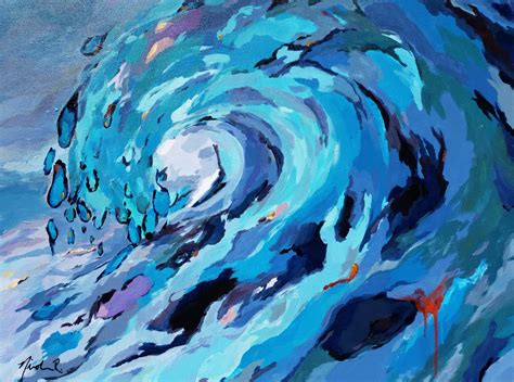 Wave paintings abstract wave art beach art oil paintings | Etsy