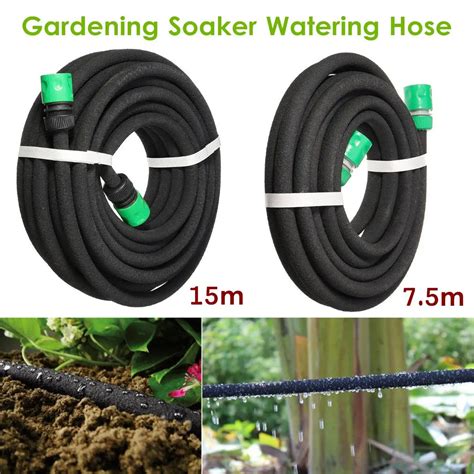 Soaker Watering Hose 7.5/15m Soaker Hose Irrigation Leaking Tube ...