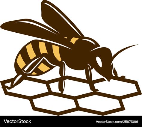 Honey-bee-logo-template Royalty Free Vector Image