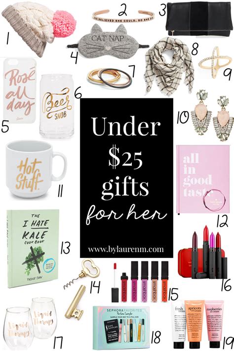 Under $25 Gifts for Her - By Lauren M