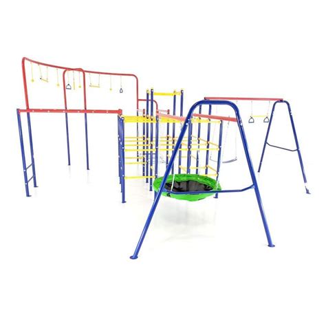 ActivPlay Modular Jungle Gym with Swing Set, Monkey Bars, Hanging ...